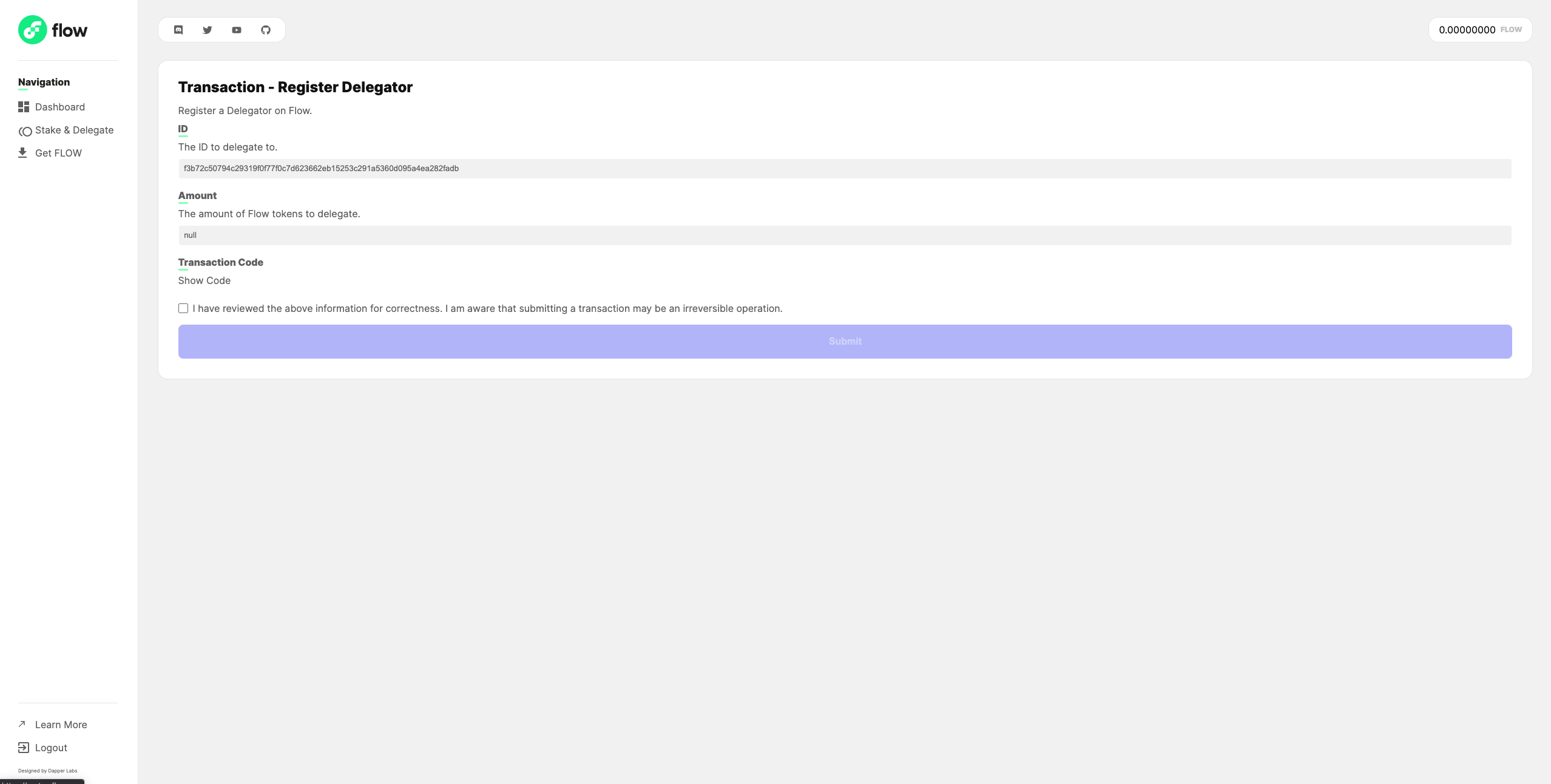 Flow Port Staking